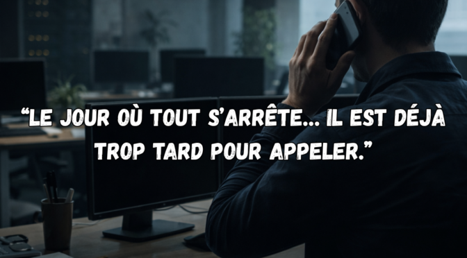 Le jour où tout s&rsquo;arrête… il est déjà trop tard pour appeler.